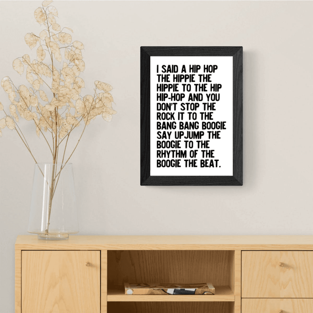 Honeymoon Hotel, Rapper's Delight Framed Art Print, White