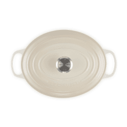 Image showing the Signature Cast Iron Oval casserole, 27cm - 4 litre, Meringue product.