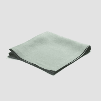 Image showing the Linen Set of 4 Napkins, 45cm x 45cm, Sage Green product.