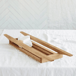 Image showing the Wooden Bath Tidy, Oak product.