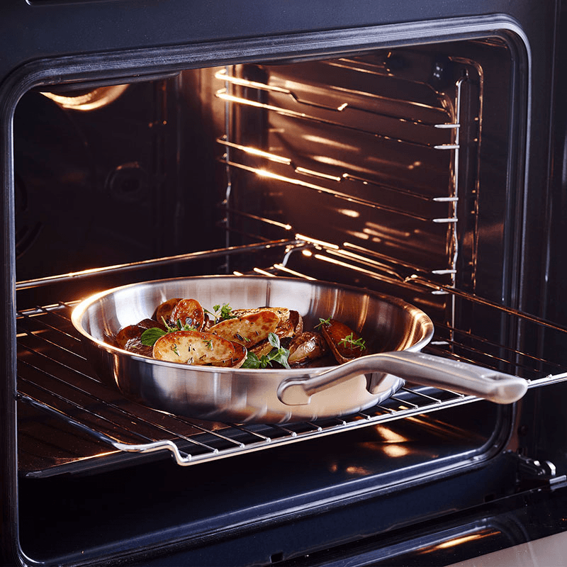 MultiPly Stainless Steel Open Frying Pan, 28cm, Silver