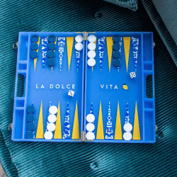 Image showing the Dolce Vita Backgammon Board, L45 x W38cm, Blue product.