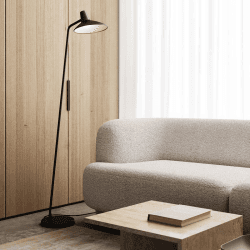 Image showing the Darci Floor Lamp, H143cm, Black product.