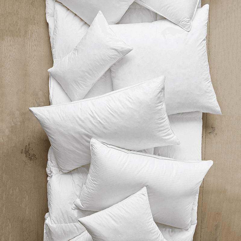 Duck Feather Square Cushion Pads, Medium, White