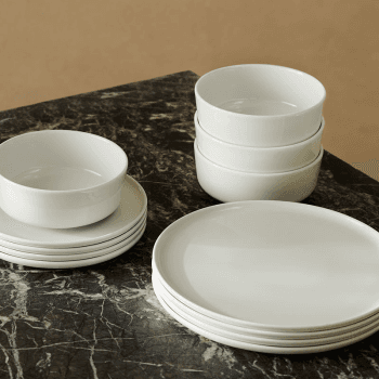 Image showing the Collective 12 Piece Dinnerware Set, White product.