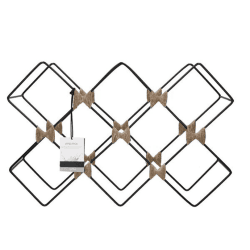 Image showing the Iron 8 Bottle Wire Wine Rack, Black product.