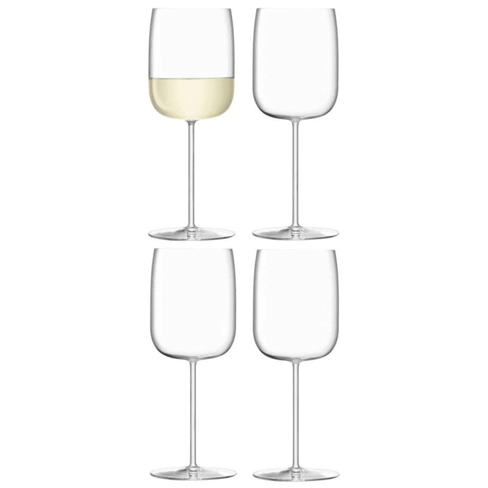 Borough Set of 4 wine glasses, 380ml, clear