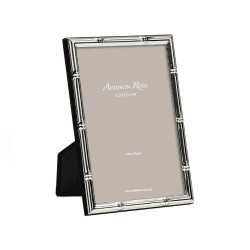 Image showing the Bamboo Photograph frame, 4 x 6" with 10mm border, Silver Plate product.