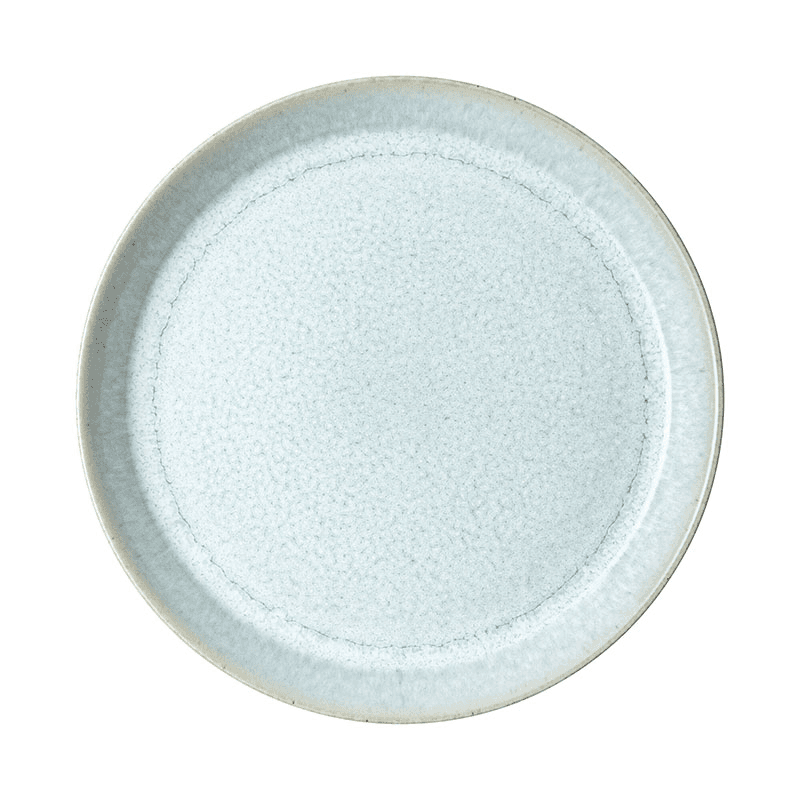 Set of 4 Medium Plates, D21.5cm, Kiln Green