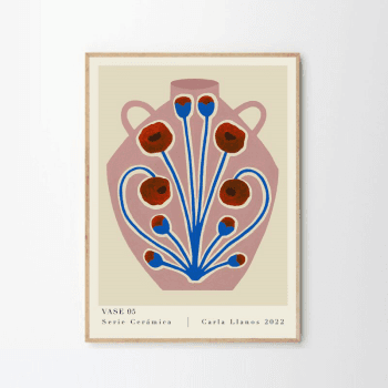 Image showing the Carla Llanos Vase 05 Print, 50 x 70cm product.