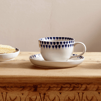 Image showing the Indigo Cup & Saucer, Indigo product.