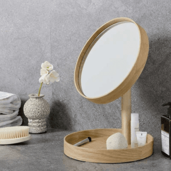 Image showing the Look Magnify Mirror, H37 x D25cm, Oak product.