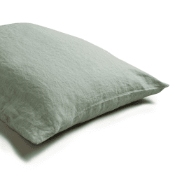 Image showing the Cotton Linen Mix Pillowcases, Standard, Sage Green product.