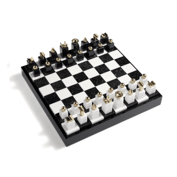Image showing the Games Chess set, 41 x 41 x 6cm, Black & White product.