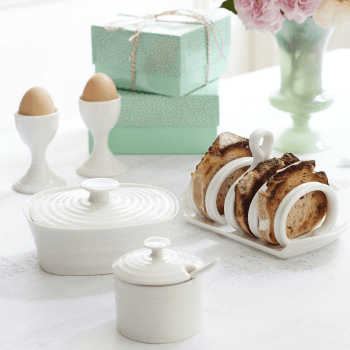 Image showing the Ceramics Pair of egg cups, 9cm, White product.