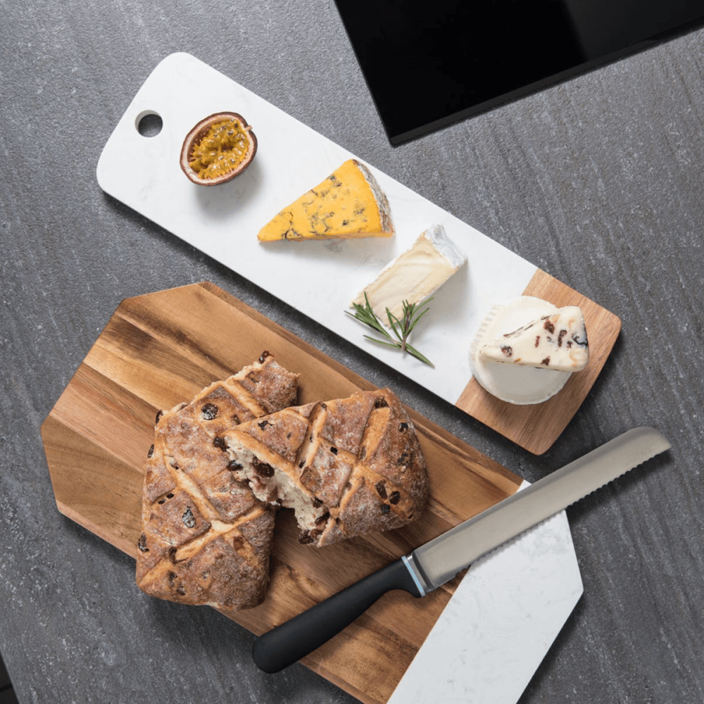 Acacia Wood & Marble Serving Board