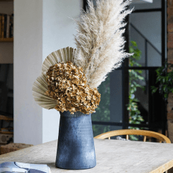Image showing the Kew Eclectic Orangery Handthrown Vase, D20cm, Basalt product.