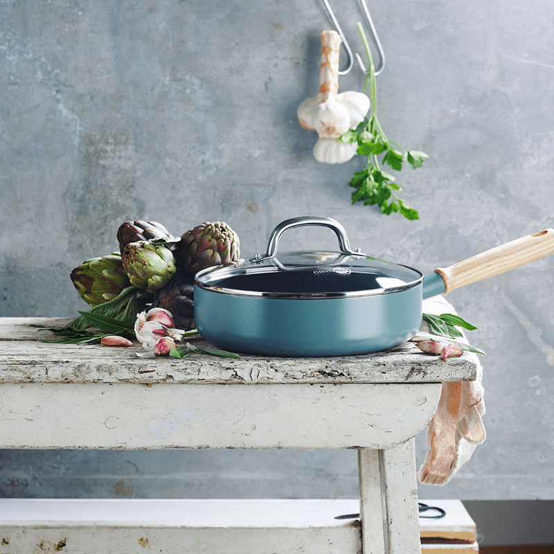 Mayflower Non-Stick 9 Piece Cookware Set, Blue