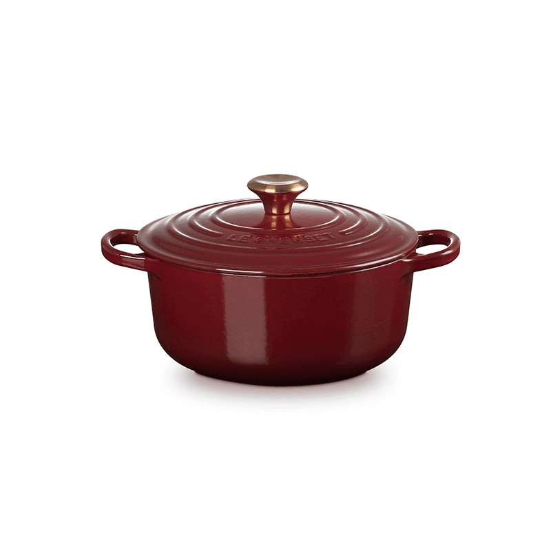 Signature Cast Iron Round Casserole, 20cm, Garnet