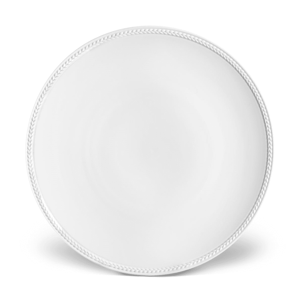 Soie Tressee Dinner Plate, White