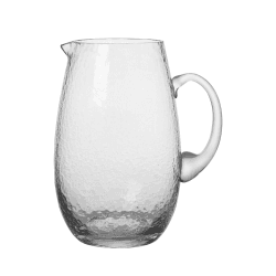 Image showing the Hammered Hammered Mouth Blown Jug, H22cm, Clear product.