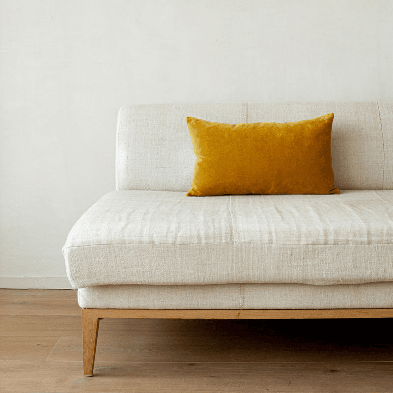 Misi Velvet Cushion, 30 x 50cm, Turmeric