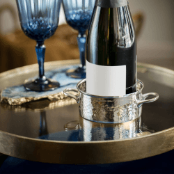 Image showing the Palace Bottle holder, H5.8 x D11cm, Silver Plate, Stainless Steel And Brass product.