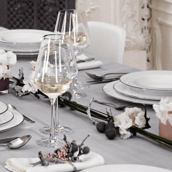 Image showing the La Divina Set of 4 white wine glasses, 380ml, Crystal Glass product.