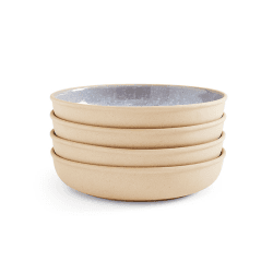 Image showing the Minerals Set of 4 Low Bowls, D22cm, Aqua product.