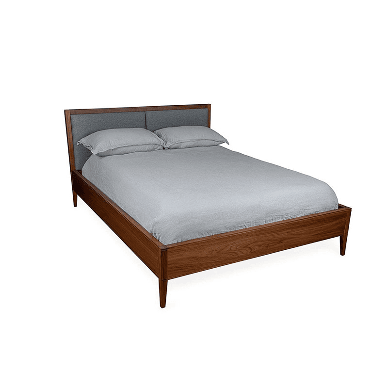 Lars King Size Bed, Grey and Walnut
