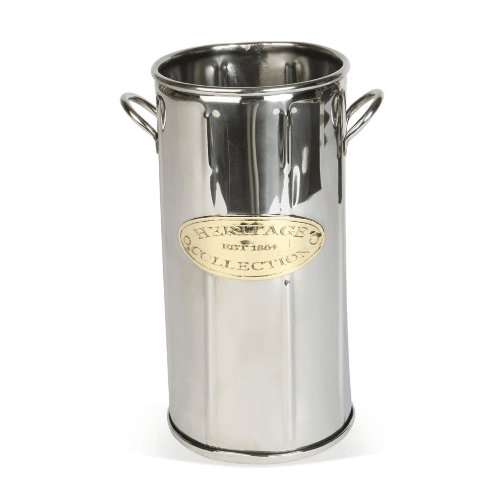 Heritage Wine bottle holder tall, 21 x 11cm, Stainless Steel And Brass