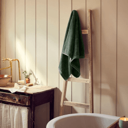 Image showing the Plain Organic Cotton Hand Towel, Elm Green product.