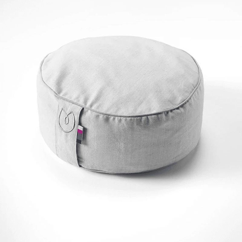 Organic Cotton Meditation Cushion, Grey Ice