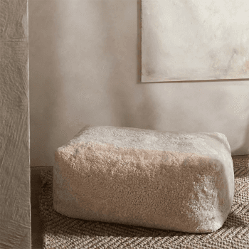 Image showing the Sheepskin Sheepskin Oblong Pouffe, Pearl product.