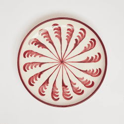 Image showing the Swirl Set of 4 Dinner Plates, D26cm, Burgandy product.
