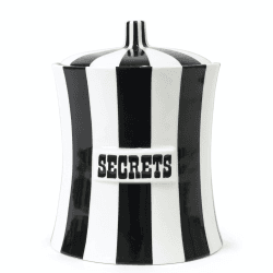 Image showing the Vice - Secrets Canister, W16.5 x H19.6cm, Black/White product.