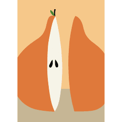 Image showing the Poire Art Print, 30 x 40cm product.