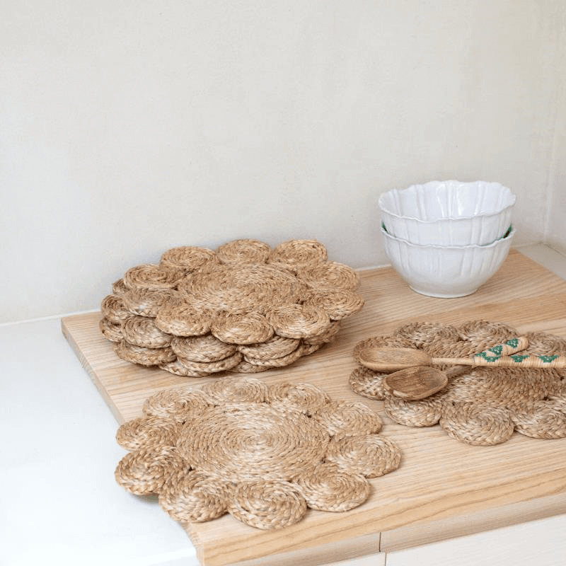Jute Circles Placemat, D31cm, Natural