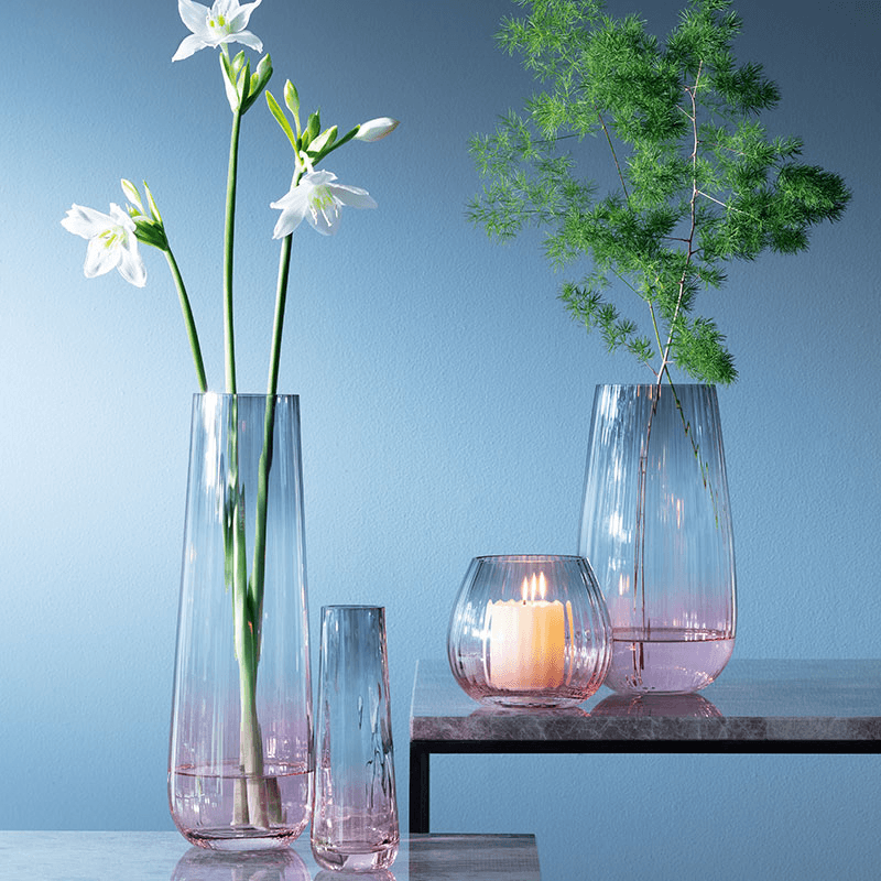 Dusk Vase, H28 x D14.7cm, pink/grey