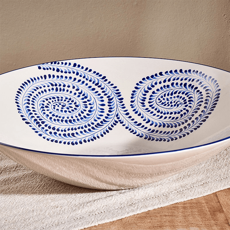 Eshani Serving Bowl, D34.5cm, Indigo