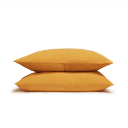 Image showing the Linen Pair of Standard Pillowcases, Ochre product.