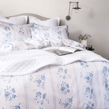 Image showing the Austin Roses Duvet Set, Super King, Blue product.