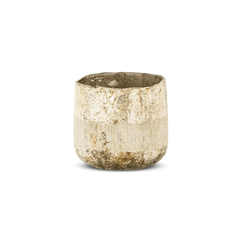 Nimit Glass Tealight, H13cm, Antique Gold