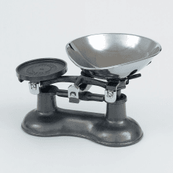Image showing the Traditional kitchen scales, Graphite Cast Iron With Chrome Bowl product.