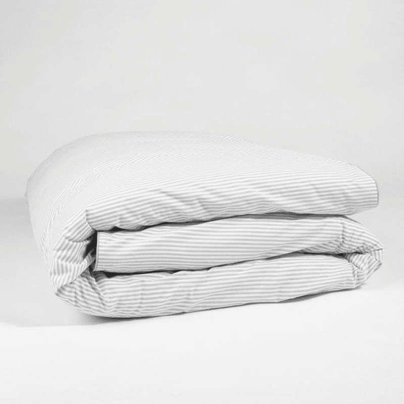 The Stripe 200 Thread Count Duvet Cover, King, Grey
