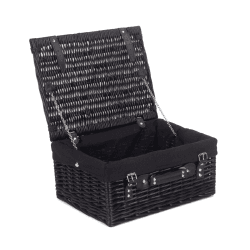 Image showing the 16" Black Hamper with Black Lining, Black product.