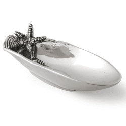 Image showing the Seashore Dish, L22 x W9cm, Silver product.