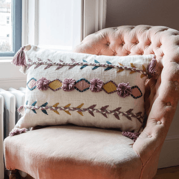 Image showing the Jaz Cushion, 40 x 60cm, Cream product.