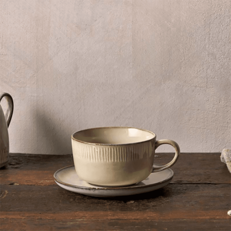 Malia Cup & Saucer, Cream