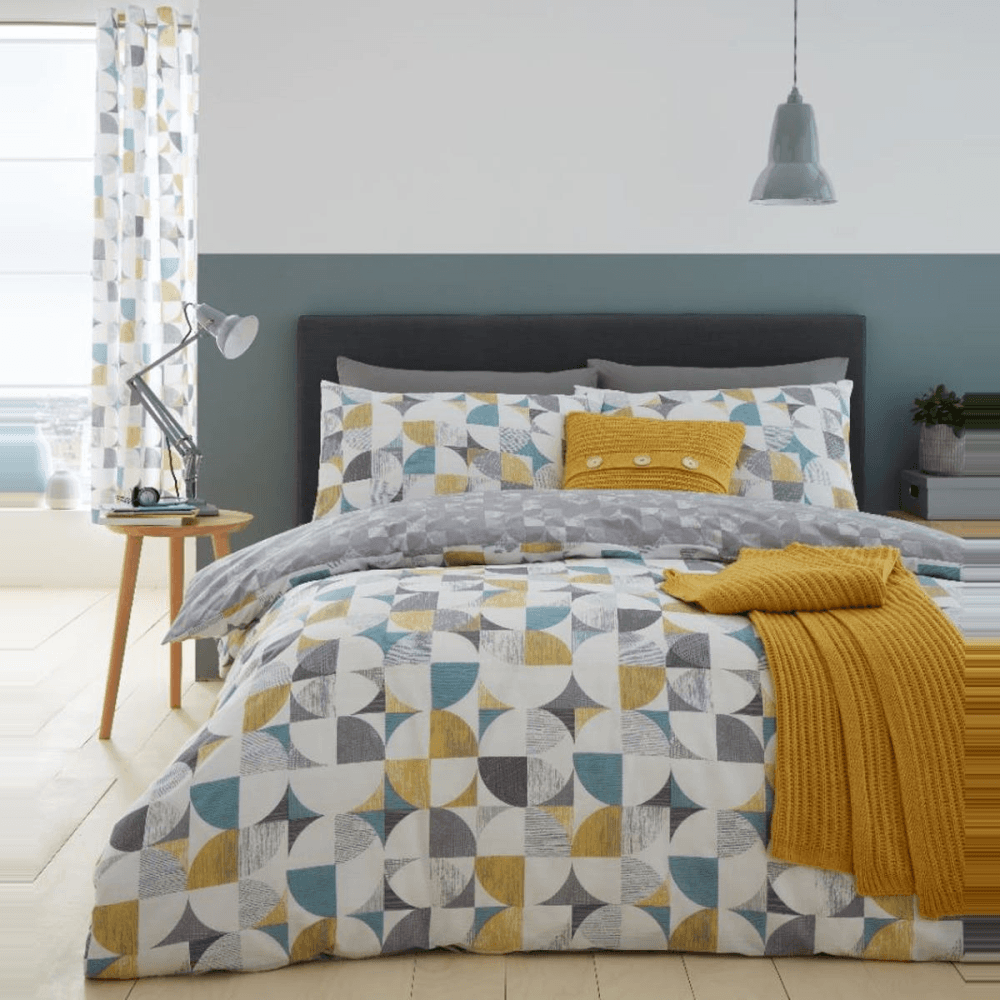 Retro Circles Double Duvet Set, 200 x 200cm